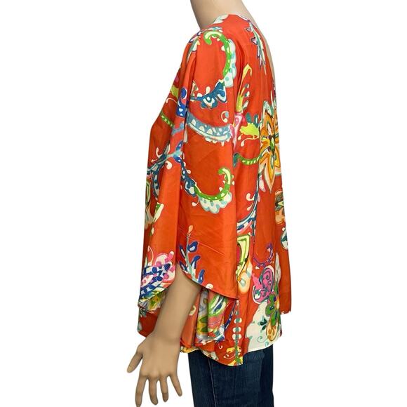 Lauren Ralph Lauren Floral One Shoulder Top Medium Flowy Vacation Colorful - Picture 2 of 9